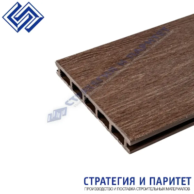 Террасная доска МПК 3000x150x24 Верста (2D тиснение / вельвет) ШОКОЛАД