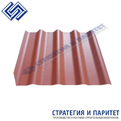 Минеральная черепица RIMROOF 720x940x5,8 мм медно-коричневый RAL 8004 со срезанными углами углами