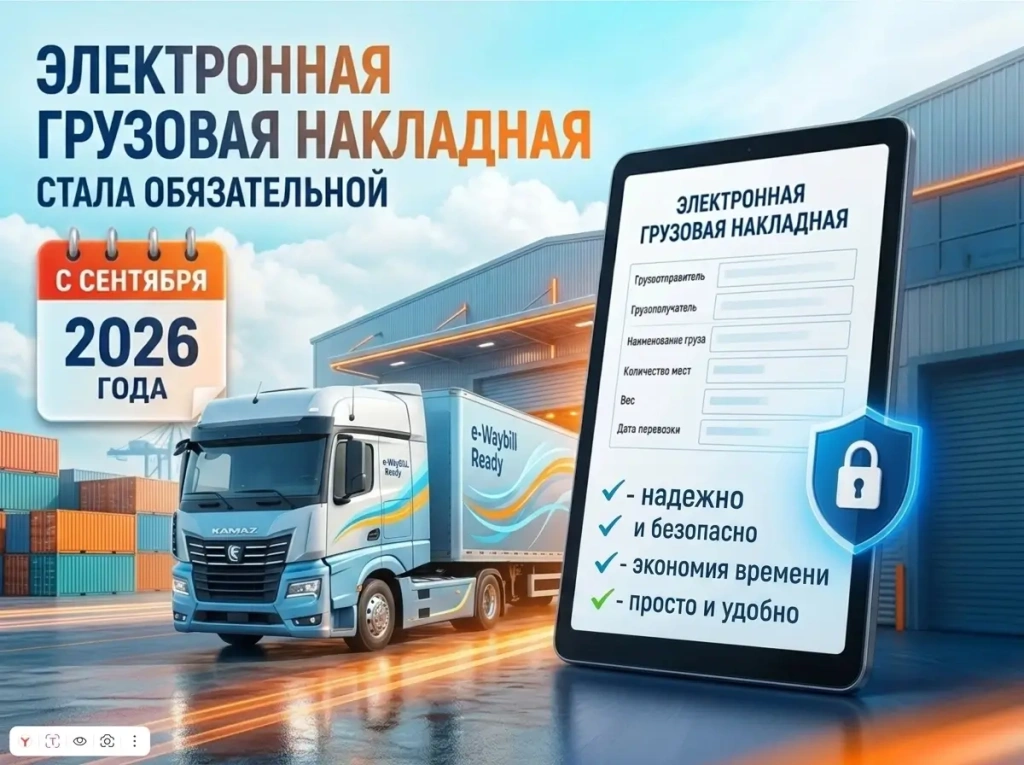Электронная транспортная накладная становится обязательной с 1 сентября 2026 года - что нужно знать бизнесу Электронная транспортная накладная становится обязательной с 1 сентября 2026 года - что нужно знать бизнесу